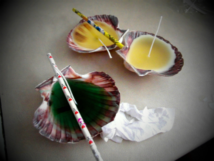 Sea shells tutorial wax
