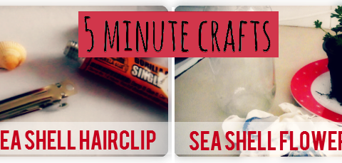 5 Minute Seashells Crafts