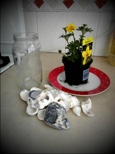 Shell Flower Jar