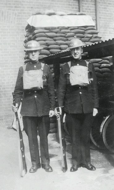 Southend Police Officers on guard duty 1940s