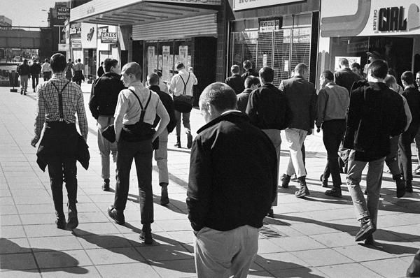 Southend 1979 skinhead gang on high street