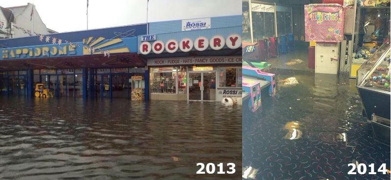 Happidrome Arcade Southend Flood