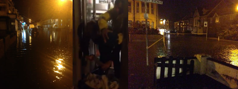 Southend Road Floods 2014