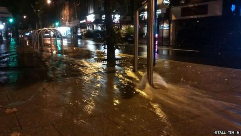 Westcliff Station flooded