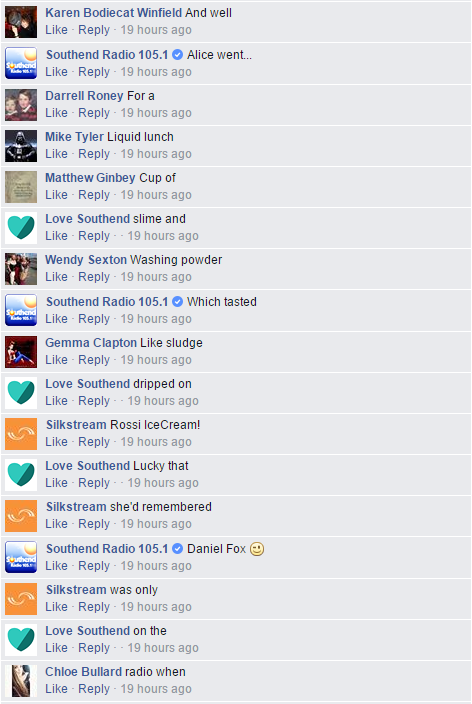Southend Radio Facebook Story