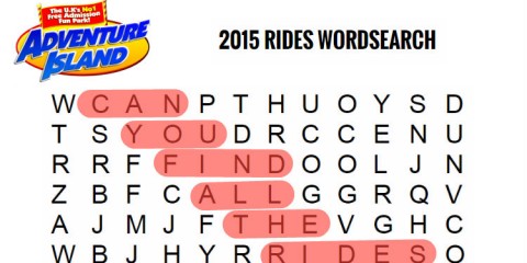 Adventure Island Wordsearch