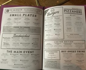 Revolution food menu