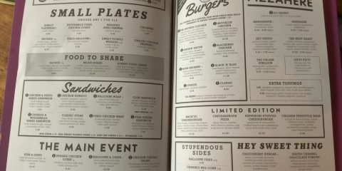 Revolution food menu